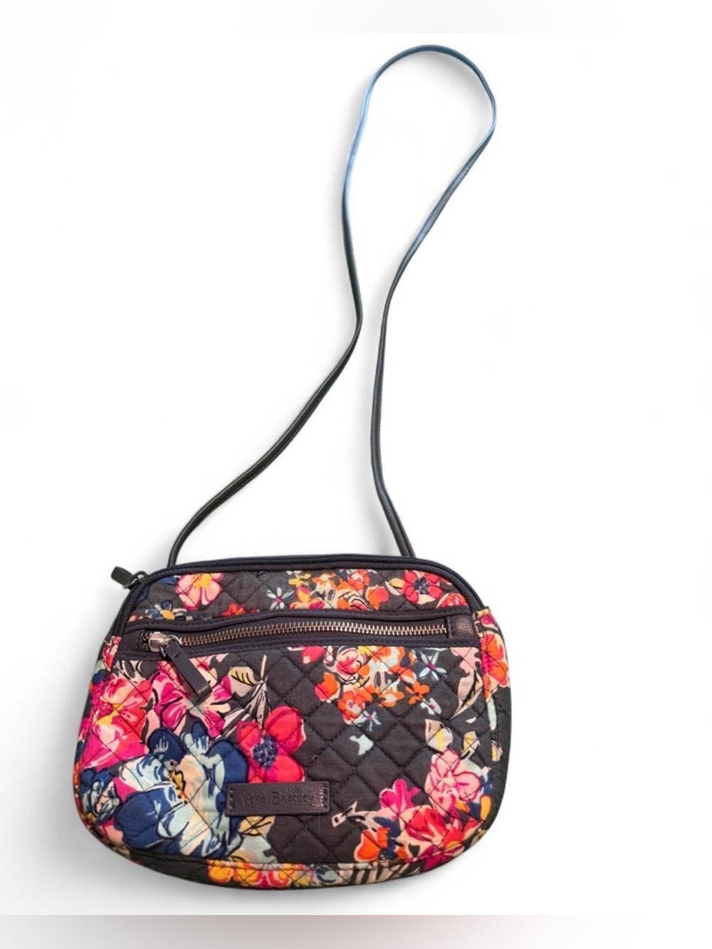 Vera Bradley Black Multi Floral Quilted Crossbody
